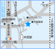福岡金子スイミングスクールへの地図